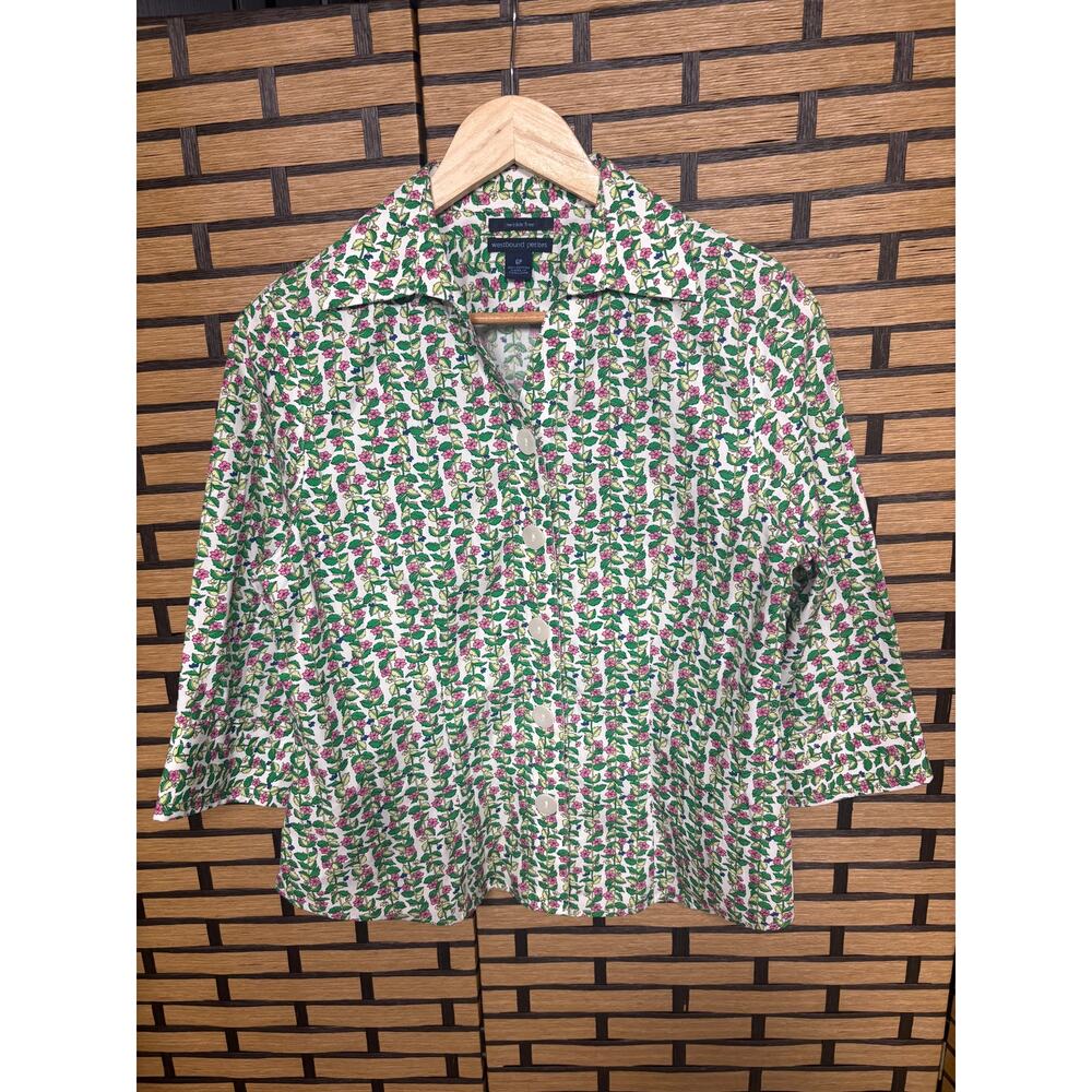 Westbound Pink Floral Button‎ Down Shirt Size 6P